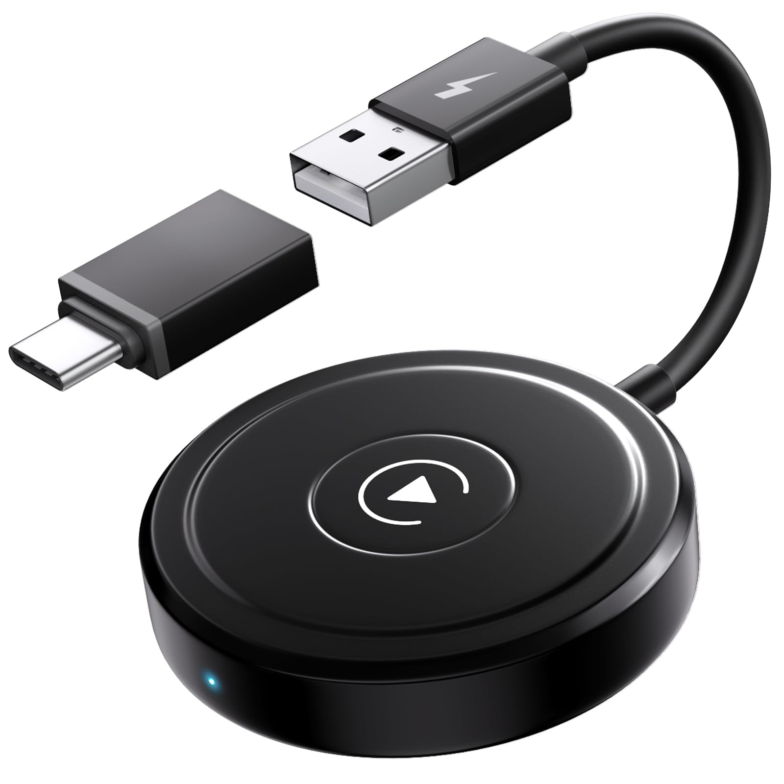 Carplay Wireless Adapter, CarPlay Adapter Convert Wired CarPlay to Wireless for iPhone, Plug and Play Wireless CarPlay Adapter Compatible with iPhone iOS 10+ and Cars with CarPlay