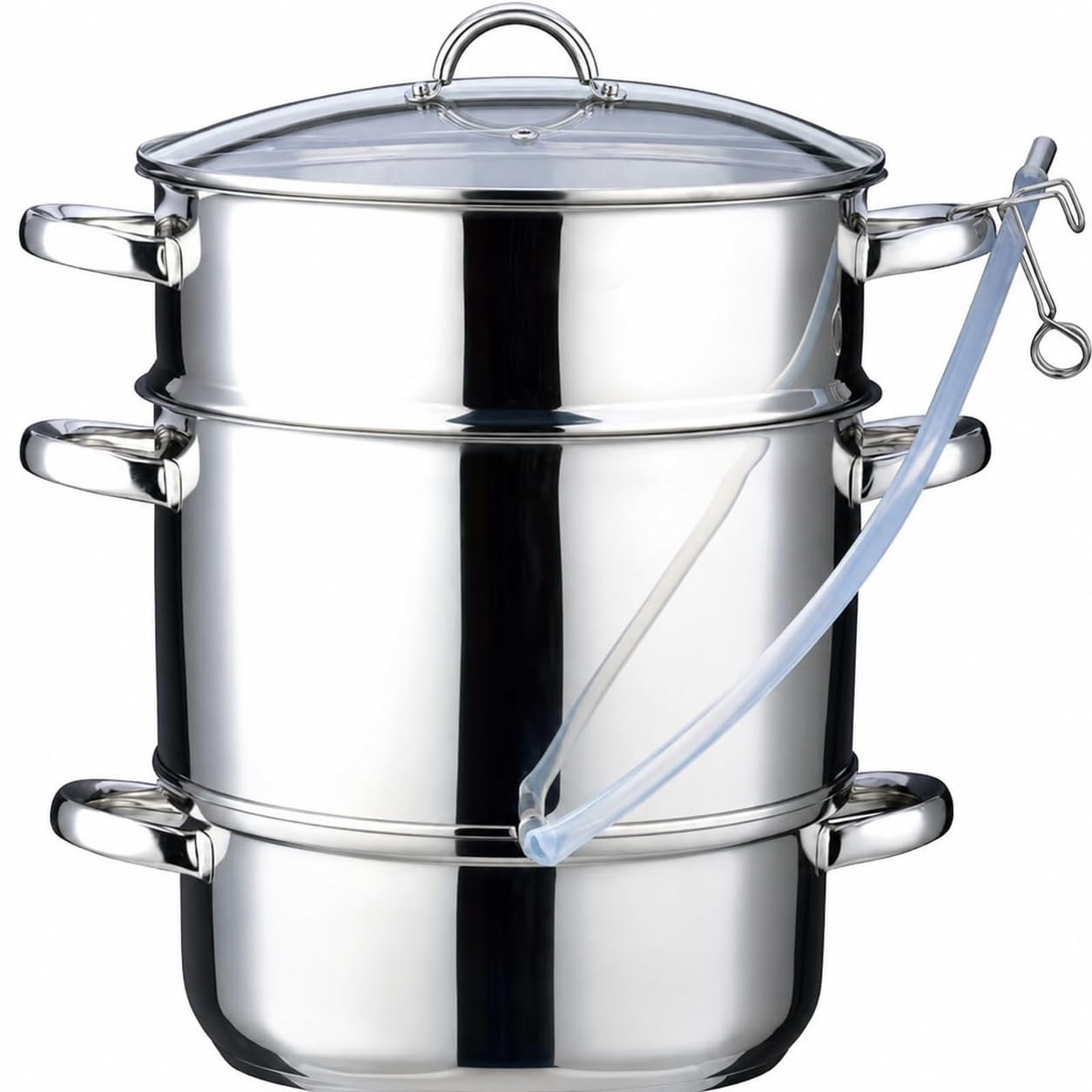 Dampfentsafter aus Edelstahl 8L, Ø26cm| Dampfentsafter, Induktionsdampfentsafter, für alle Herdarten geeignet