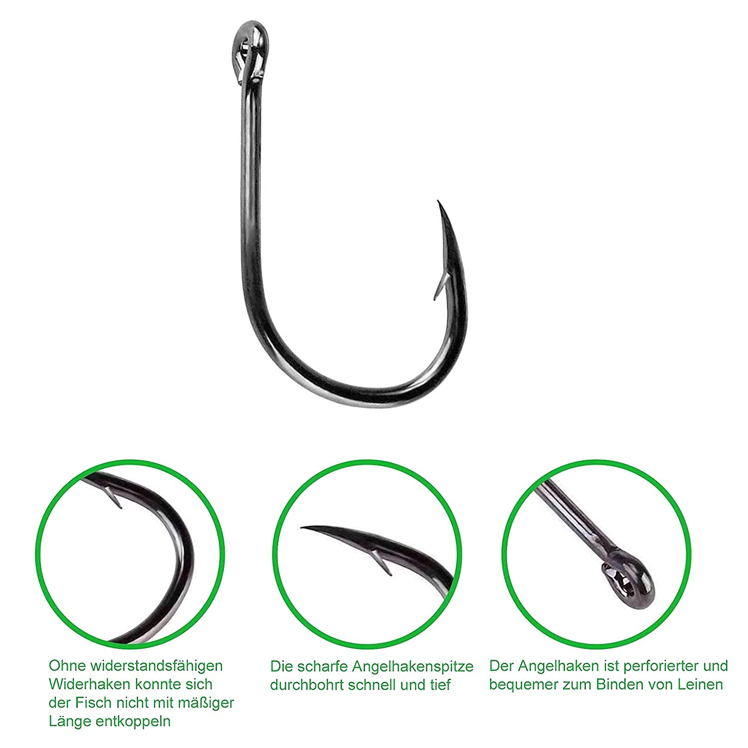 30 Ami Da Pesca In Acciaio Carbonio - Con Filo Spinato Per Mare E Acqua Dolce - Foto 7