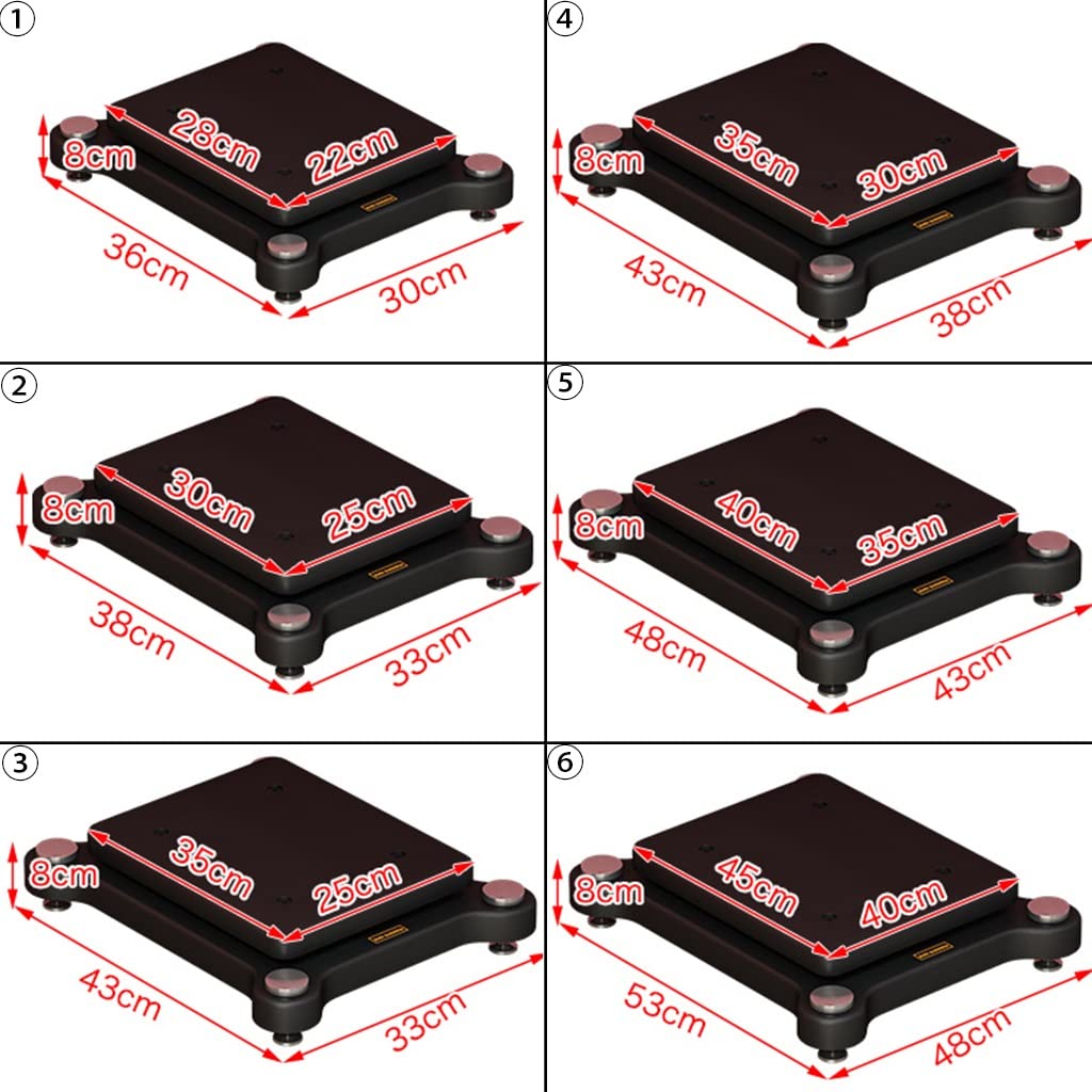 Supporto per Amplificatore Audio Supporto per Isolamento Subwoofer Riser per Altoparlanti Audio da Tavolo Supporti per Altoparlanti da Pavimento A Doppio Strato con Punte di Rame Fisse