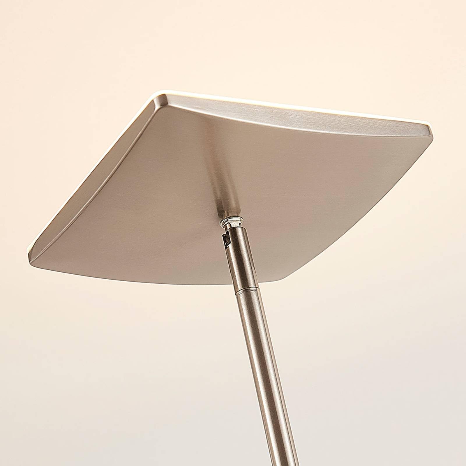 Lindby LED Stehlampe, Deckenfluter dimmbar verstellbarer Lesearm Standleuchte Metall Standlampe Wohnzimmerlampe Leselampe