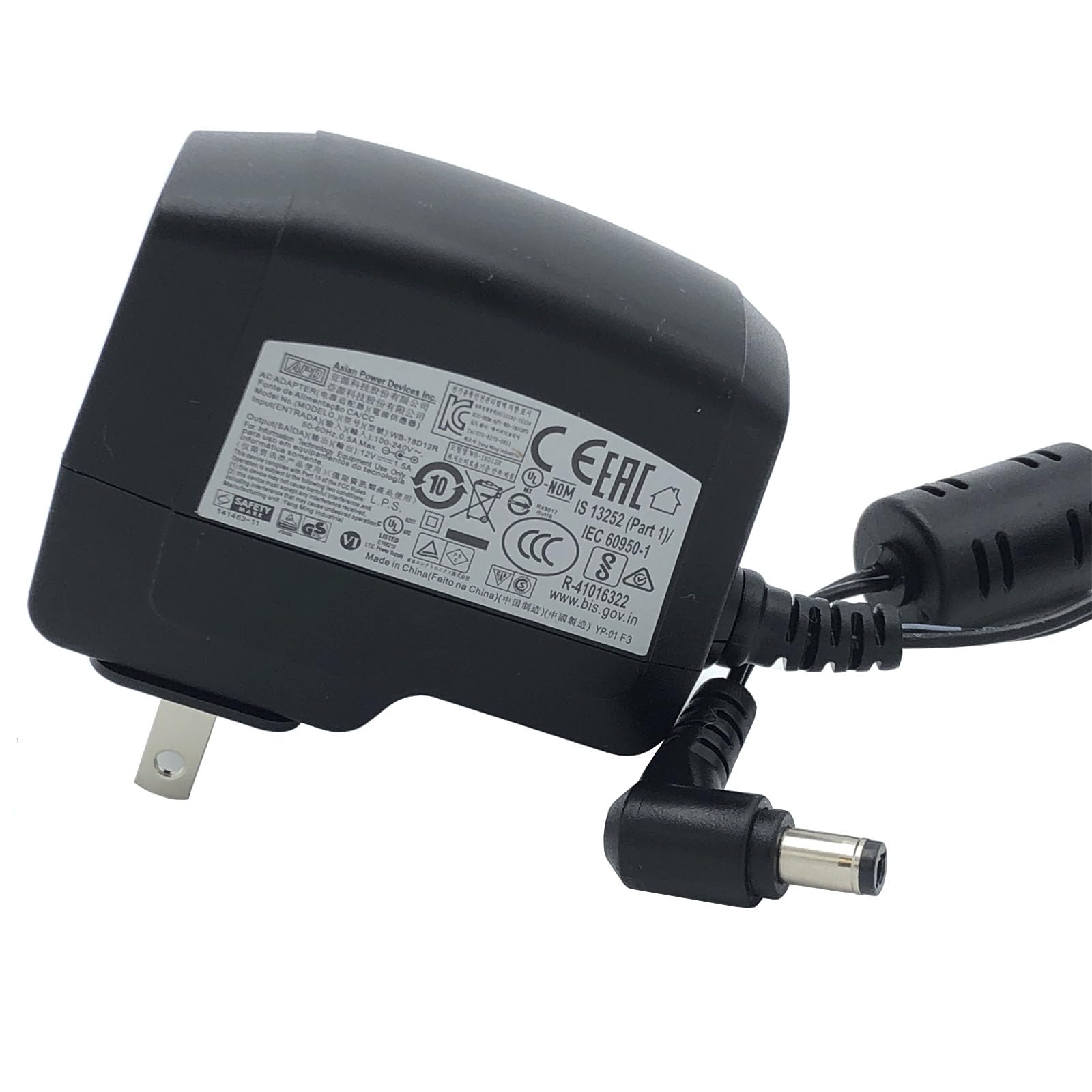 Amazon.com: Tekswamp APD WB-18D12R AC Adapter 18W 12V 1.5A Power