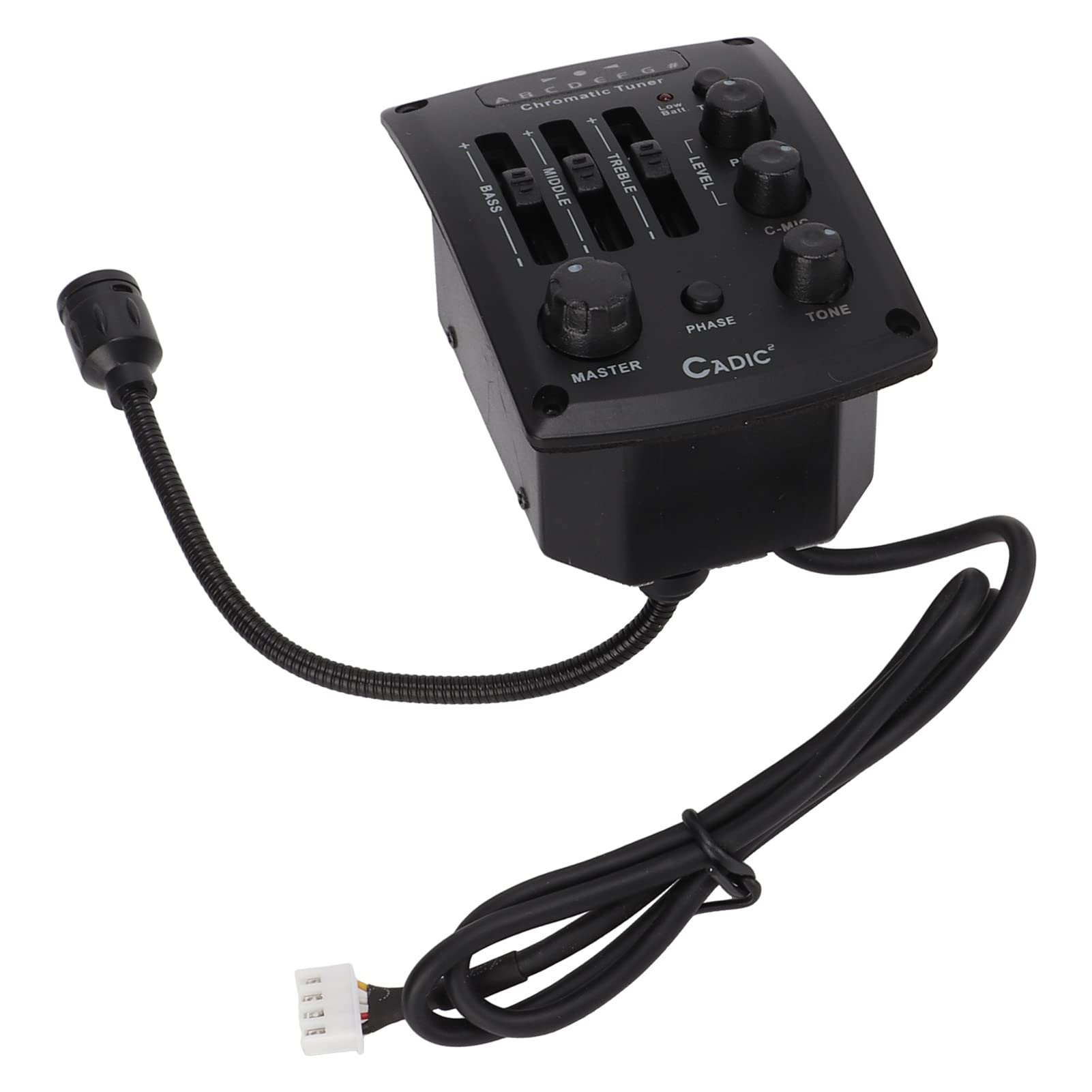 HUIOP Equalizzatore Pickup per Chitarra Potenti Accessori in Plastica per Chitarre Acustiche - Nero - 1 unità
