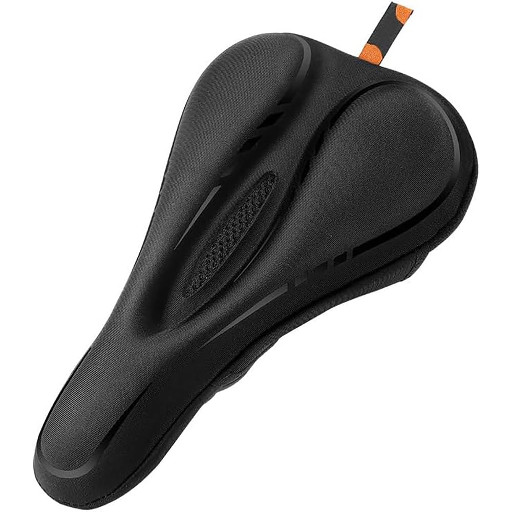 Coprisella per Bicicletta per Merida Ride 100 2015, Copri Sella Bicicletta Comoda in Memory Foam a Doppio Strato, Coprisella Bici Gel Morbido,Black2