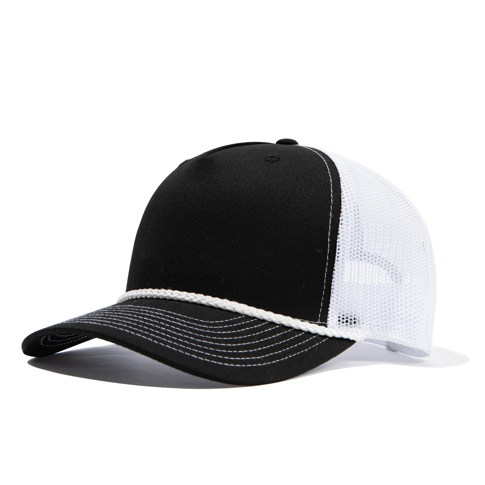 CLAPE Mesh Blank Trucker Hat Baseball Cap Snapback High Crown Baseball Cap Outdoor Cap Structured Golf Dad Cap