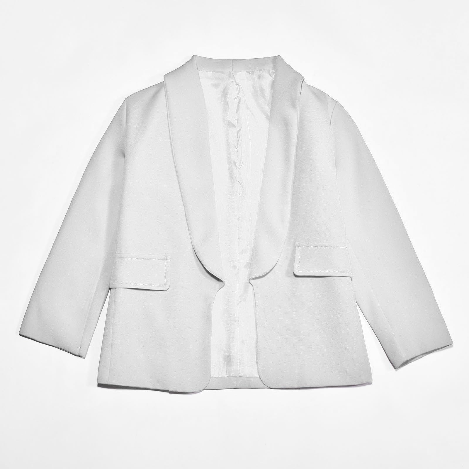 Chaqueta de Traje Formal con Cuello Tipo Chal de Manga Larga para Niñas 6 Años