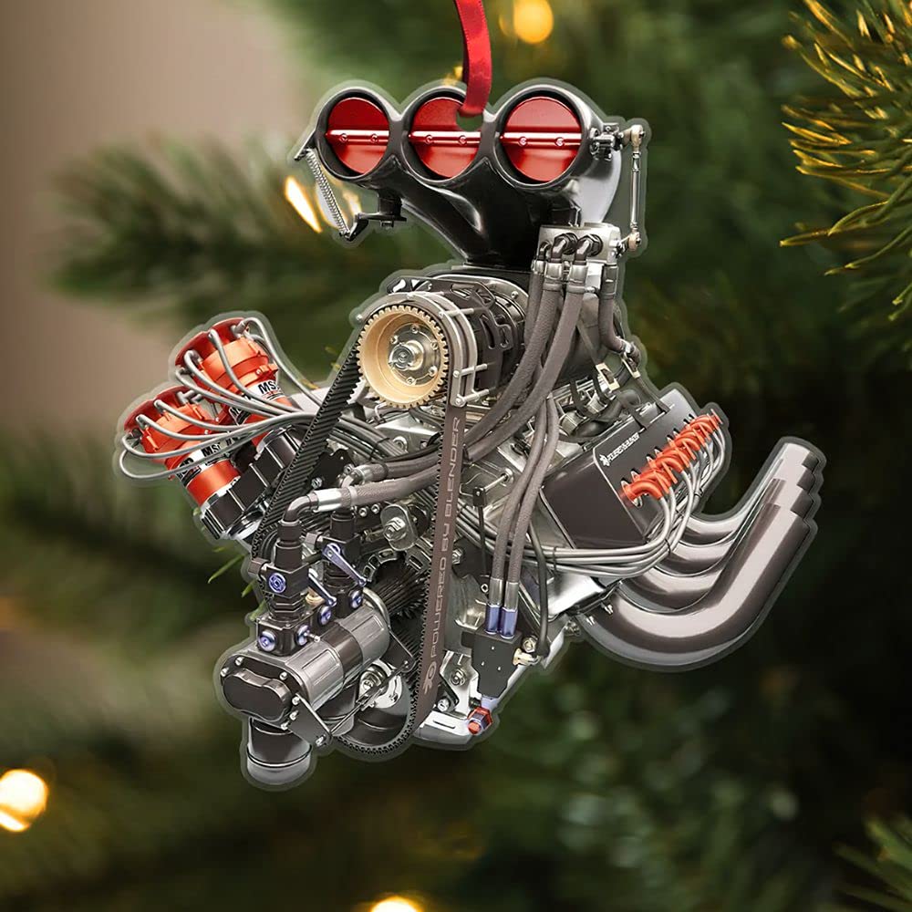 Amazon.com: Personalized Drag Racing Hot Rod V8 Engine Christmas