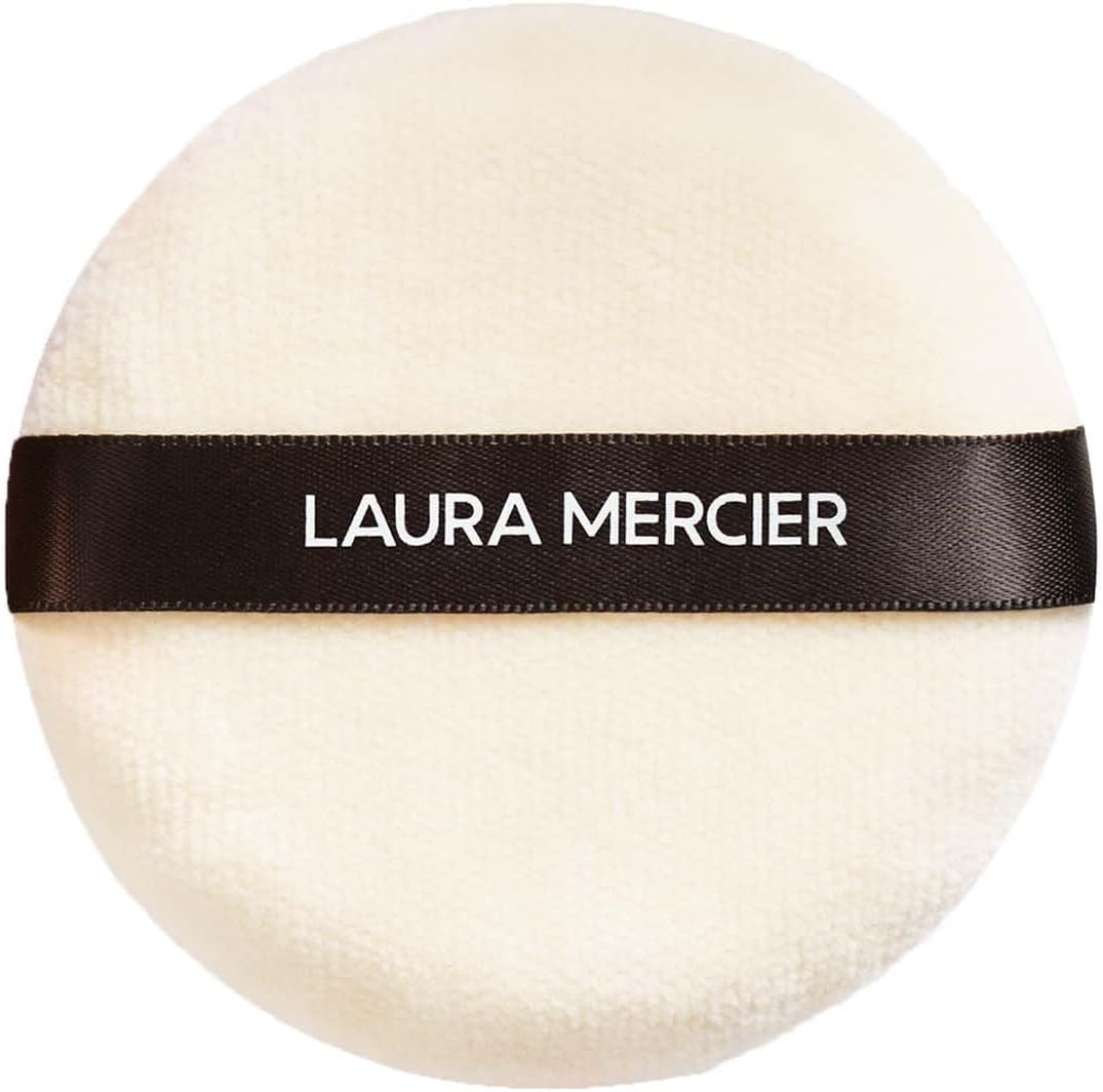 Laura Mercier Velour Puff, Perfect for Translucent Loose Setting Powder, Use to Set Makeup, Designed for Expert Application, 100% Cotton
