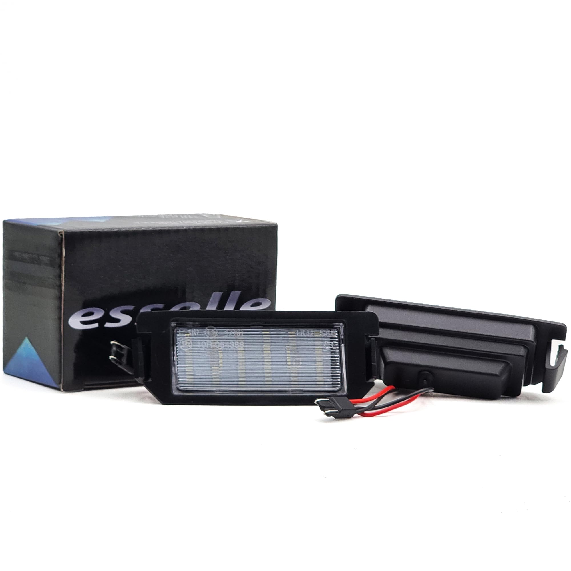 Placchette Luci Targa LED Compatibili con Hyundai Genesis, I10 MK2, I10 MK3, I20, I30 MK1, Picanto 2, Rio 3, Soul, Soul 2, Veloster 18 SMD CANBUS 6000K Bianco Plug & Play