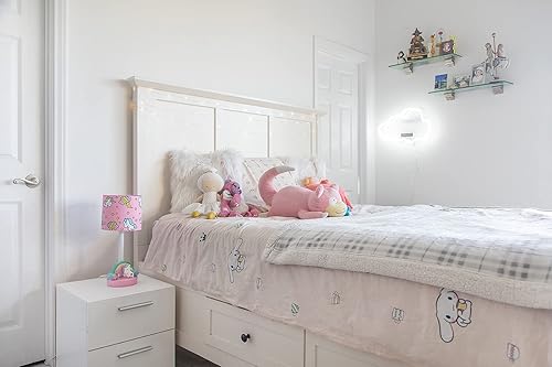 Miniatura 9 de Lámpara de unicornio rosa arcoíris – Luz LED pintada a mano para dormitorio de niñas – Sombras con purpurina con caja de regalo – Decoración de