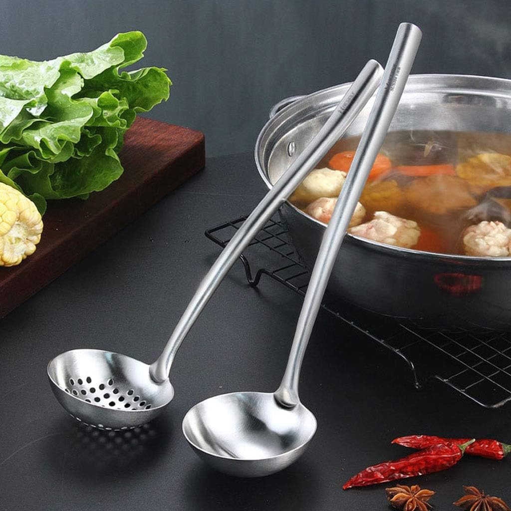 Soup Ladle - Hot Pot Soup Spoon Home Thickened Long Handle Spoon Gravy Ladle,Can Be Used in Kitchen, Restaurant, Hotel Practical Gadget/1 Pack/a
