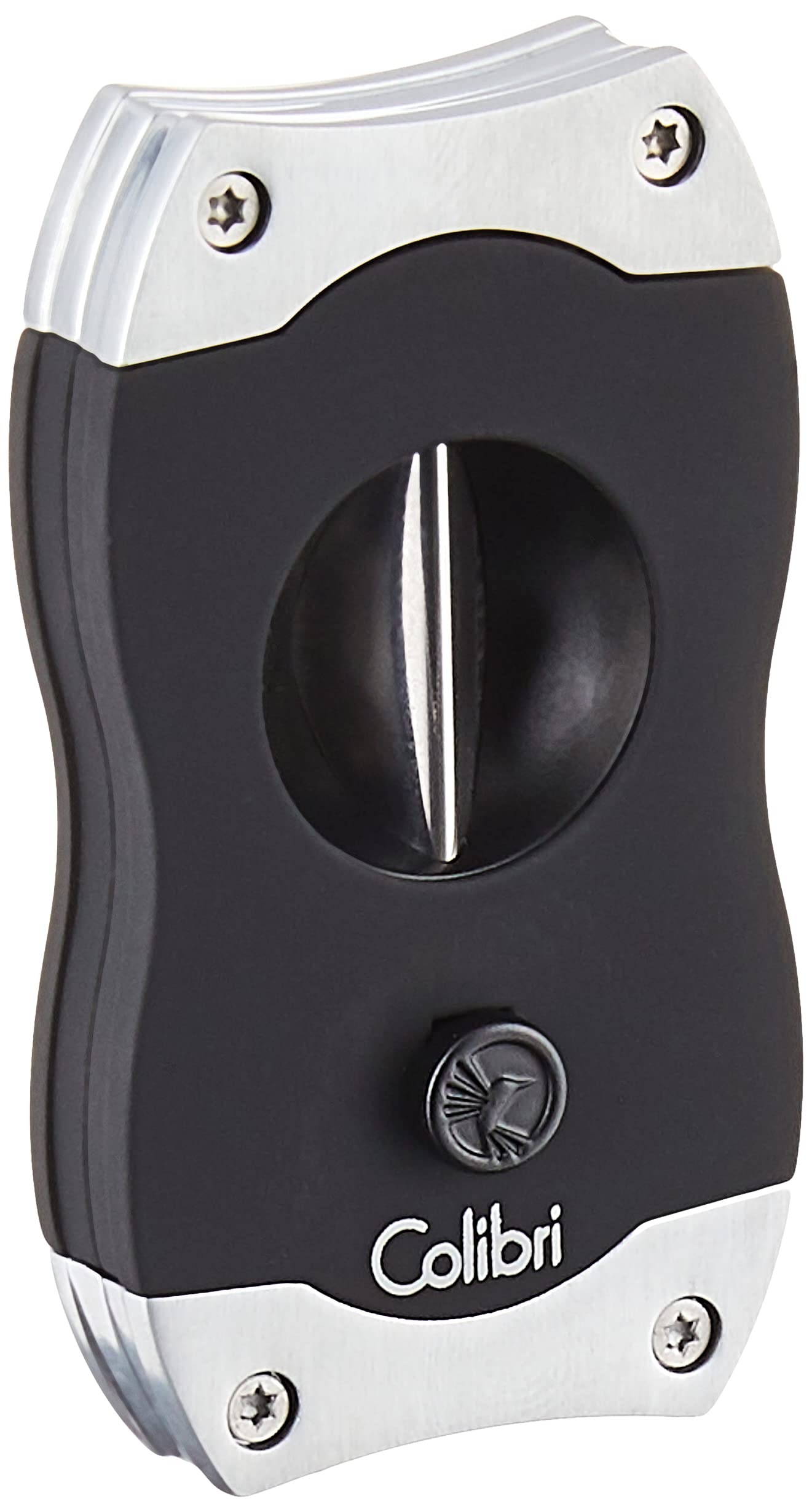 ColibriV-Cut Cigar Cutter| Black |Spring Loaded Release | Deep 7mm V Cut | Up-to 60+ Ring Gauge Cigars | Ergonomic Design