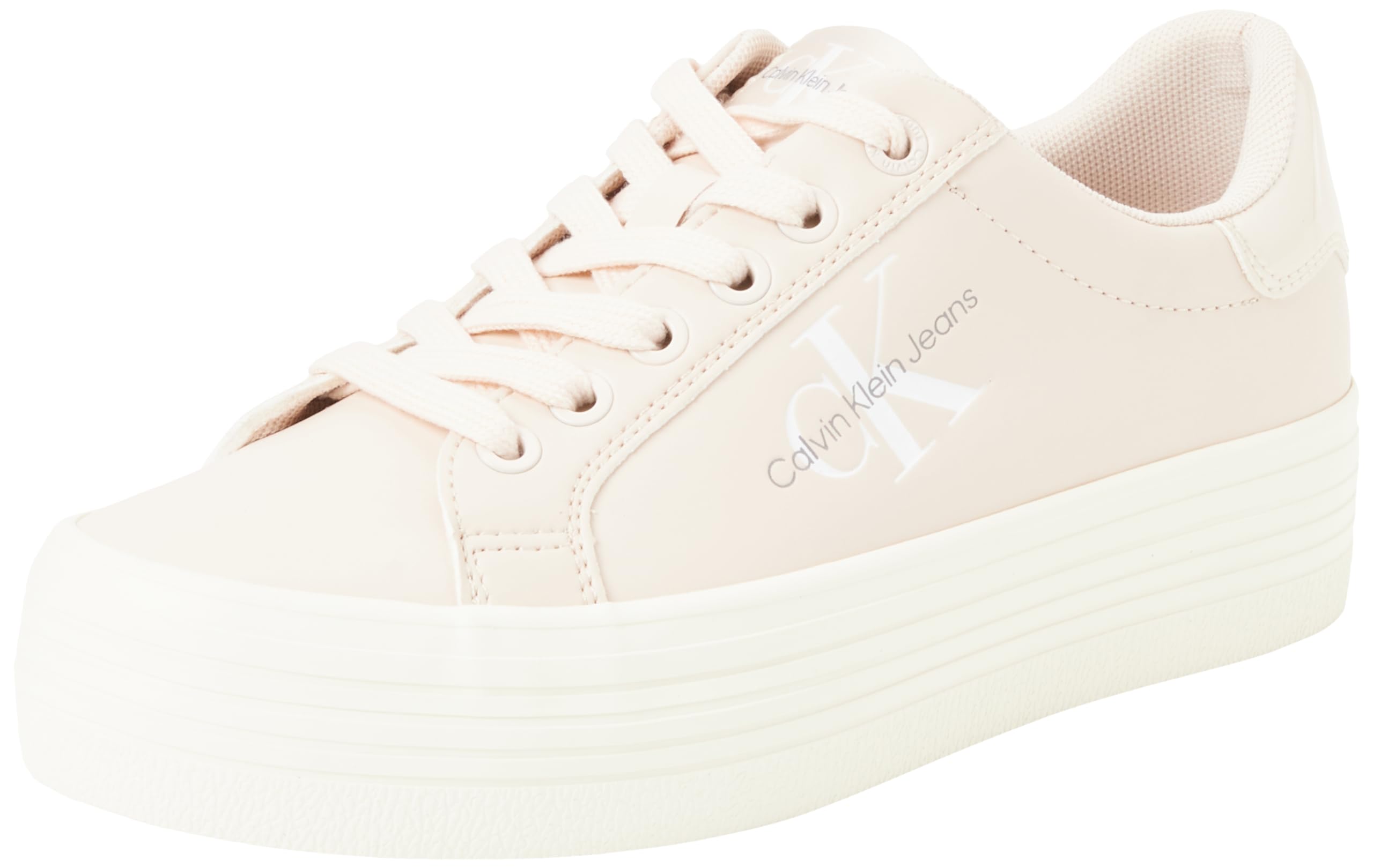 Calvin Klein Jeans Zapatillas sneaker Mujer Bold Lace con plataforma, Weiß (Blanco), 36