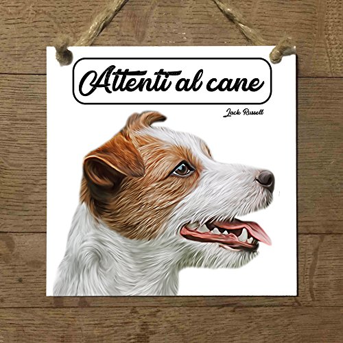 JACK RUSSELL mod 3 Attenti al cane Targa