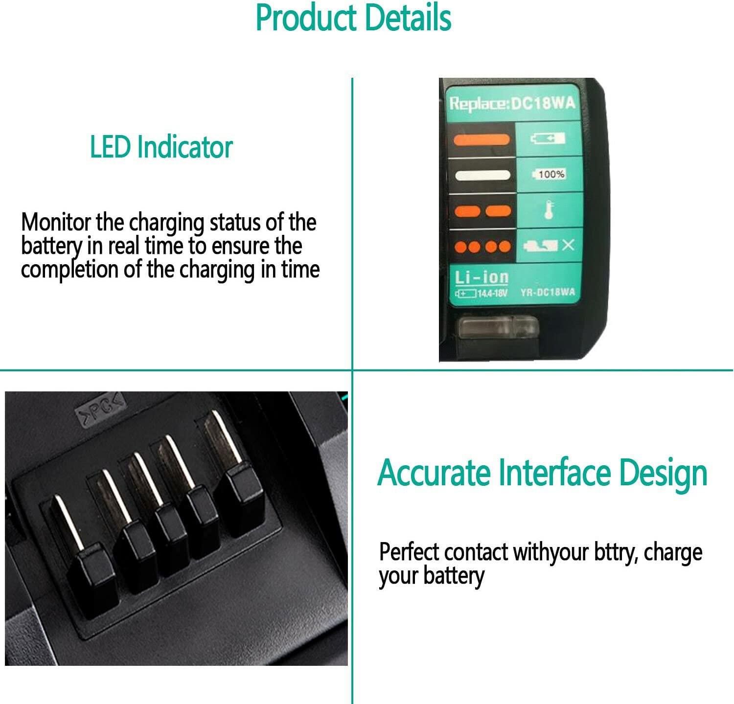 Akumulator 18 V 2,0 Ah BL1813G + do ładowarki Makita DC18WA zamiennik baterii kompatybilny z Makita G-Series Tool Battery BL1820G BL1811G 195608-4 HP457D TD127D DF457DWE DK18041 DK18015 HP457DWE