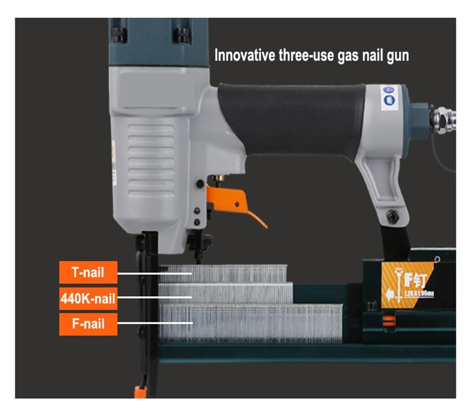 3-in-1 Carpenter pneumatyczny pistolet do gwoździ 18Ga/20Ga zszywacz pneumatyczny do obróbki drewna F10-F50, T20-T50, 440K paznokcie dekoracja stolarska