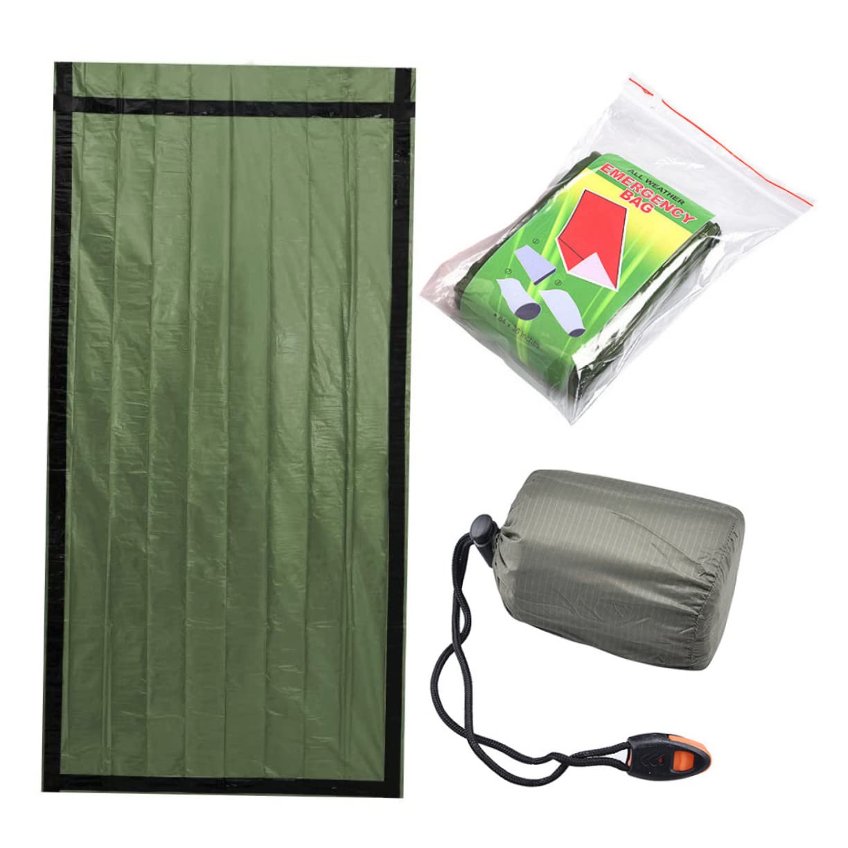 SUPVOX Outdoor Emergency Single Use Cold Weather Insulation Blanket for Camping Hiking Travel Lightweight Portable Survival Gear