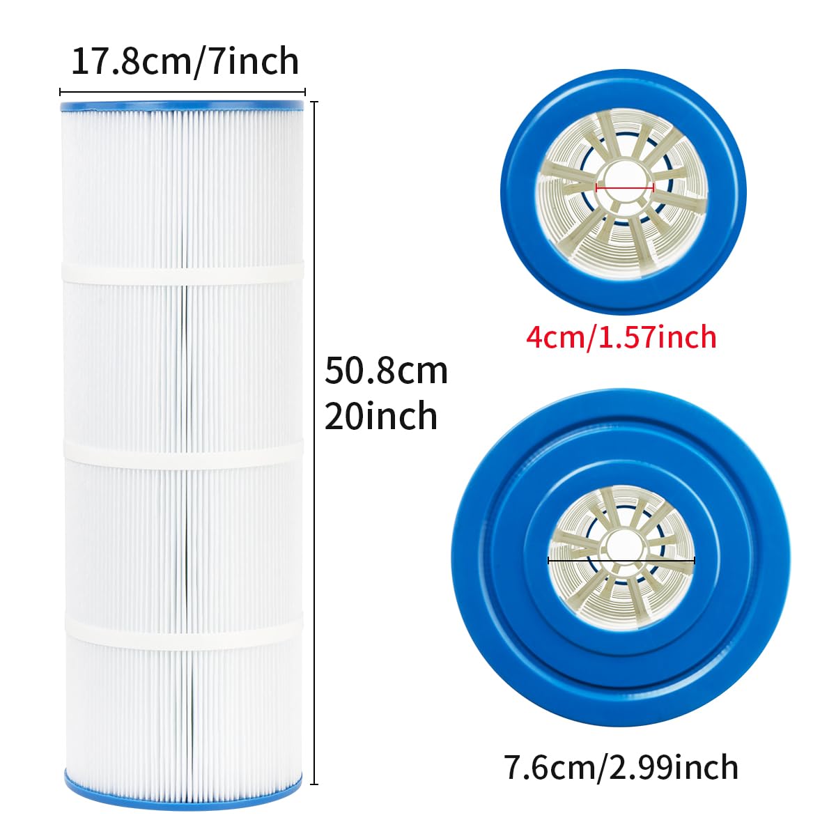 WuYan Filtro de piscina CCP320 compatible con Clean & Clear Plus 320, CCP320,817-0081, C-7470, FC-1976,80 pies cuadrados cartucho de filtro de piscina