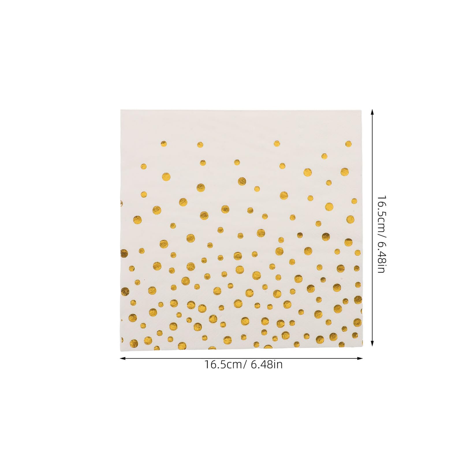 VALICLUD Servilletas para Bodas Desechables Lunares y Estampado Dorado 100 Unidades Papel para Cócteles Fiestas Despedidas de Soltera y Aniversarios