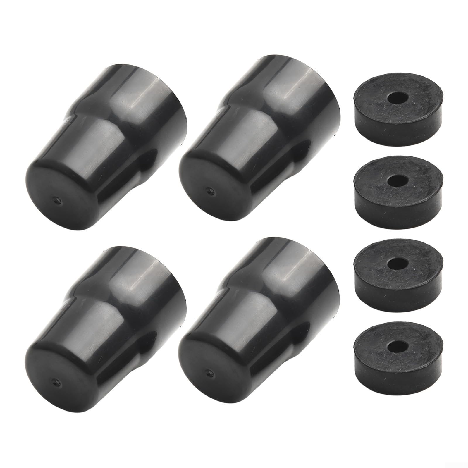 Black ABS Radiator Valve Cap 2-Pack Dust Cover(4PCS)
