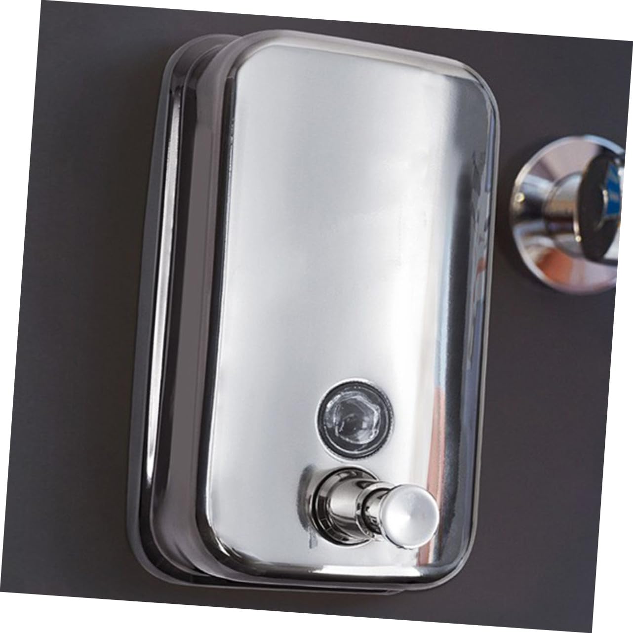 Artibetter Dispenser Sapone Manuale da Parete in Acciaio Inossidabile 1000ml Ricaricabile Porta Sapone Liquido per Bagno Casa e Bagno Pubblico