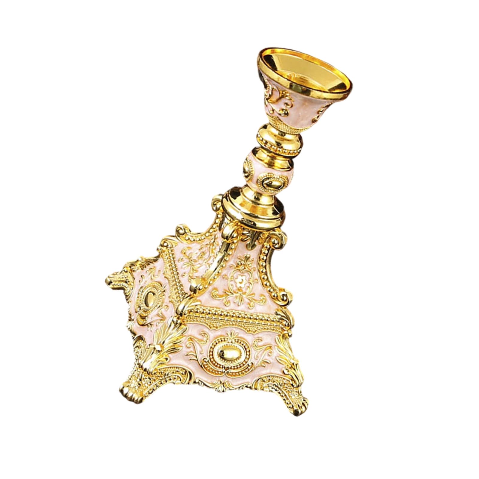 Buxuaaaa Zincs Alloy Taper Holders Elegant European Styles Metal Candlestick Stand Suitable for Family Gatherings Romantics Table Centerpieces Candlestick