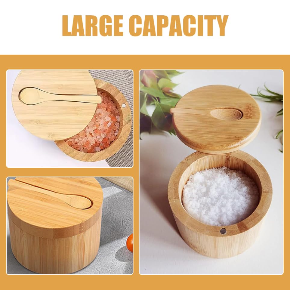 MAGICLULU Boîte à Condiment avec Couvercle Boîte à Sel pour Cuisine Récipient à Épices Rond pour Poivre Et Sel