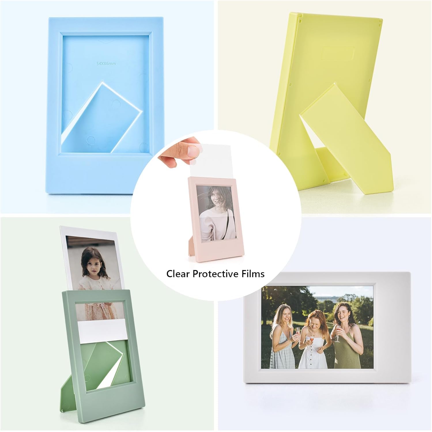 14 confezioni di 2x3 mini cornice portafoto per Instax Mini EVO/12/11/Liplay/SE/Link 3/41/40/99/90/7+ fotocamera a pellicola, supporto da scrivania piccolo con cornice portafoto con pellicola