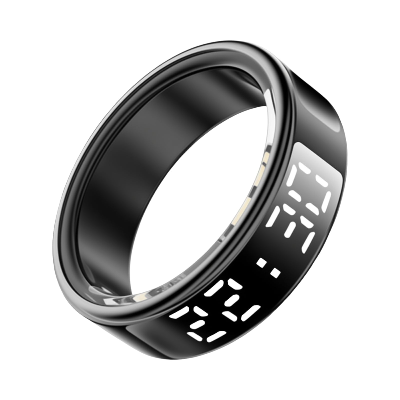 VBESTLIFE Anillo Inteligente con Pantalla, Rastreador de Acondicionamiento de Aptitud de Acero Inoxidable con Múltiples Modos Deportivos a Prueba de (ID 19.9 mm / 0.78in)