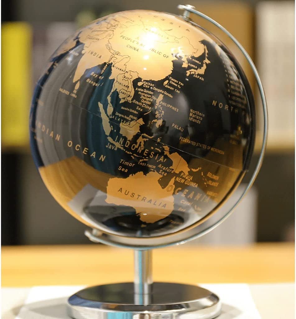 Globus biurowy w stylu retro Mini Globe z aluminiową podstawą 5(Small B)