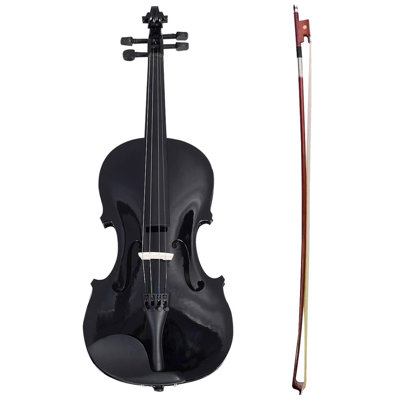Kit Di Violino Professionale Violino Acustico In Legno Massello Per Strumento A Corde Di Violino Nero 4/4 Con Scatola Di Accessori Musicali(1/4)