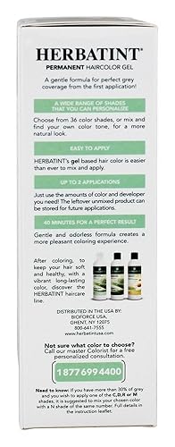 Miniatura 4 de Herbatint permanente haircolour de hierbas gel 6C Rubio Oscuro ceniza-4.6fl oz