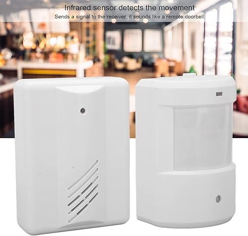 Miniatura 6 de Alarma inalámbrica para entrada de vehículos, sensor de movimiento infrarrojo, sistema de alerta de seguridad con receptor de timbre resistente a la