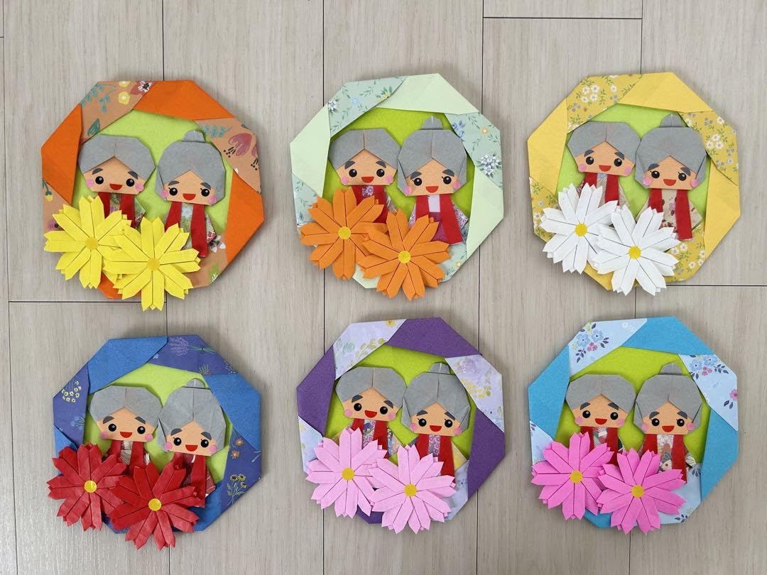 Amazon.co.jp: ハンドクラフト 敬老の日 リース 9月 コスモス 壁面飾り