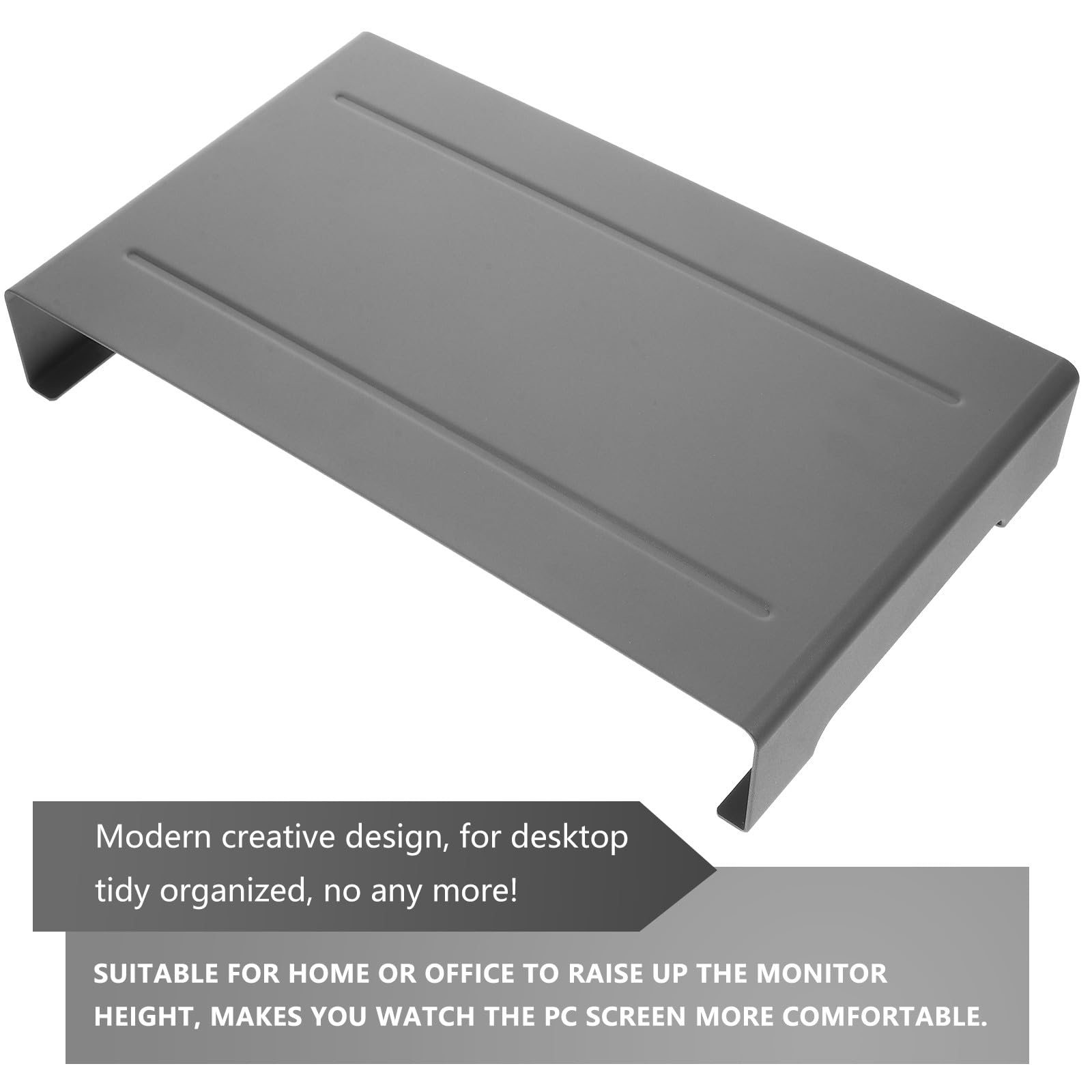 POPETPOP Soporte para Portátil de Aleación de Aluminio Plata, Elevador de Pantalla de Computadora Silicona Antideslizante para Oficina y Hogar, Elevación 6cm