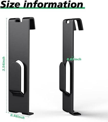 Miniatura 3 de 50 piezas de gancho de muesca para pared, colgador de cuadros de rejilla negra comercial, clavijas para panel de pared de tablero de clavijas,