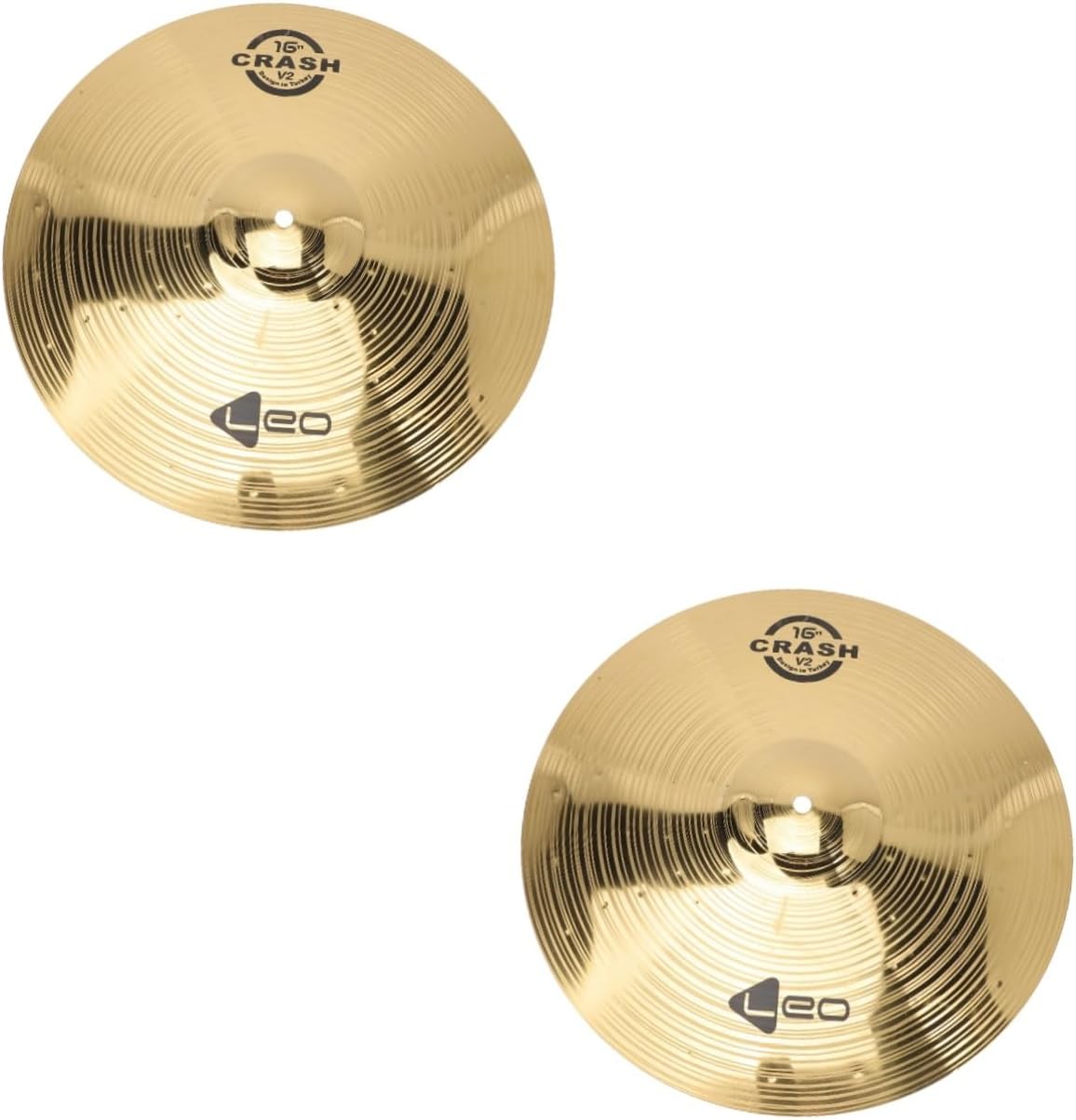 Vaguelly 2pcs Cymbals Golden Replacement Kit Brass Drummer Beginners Musical Cm Crash Supply Part Accessory Drum Xcm Alloy Timbales Students Sound Creative Instrument Cymbal Installation