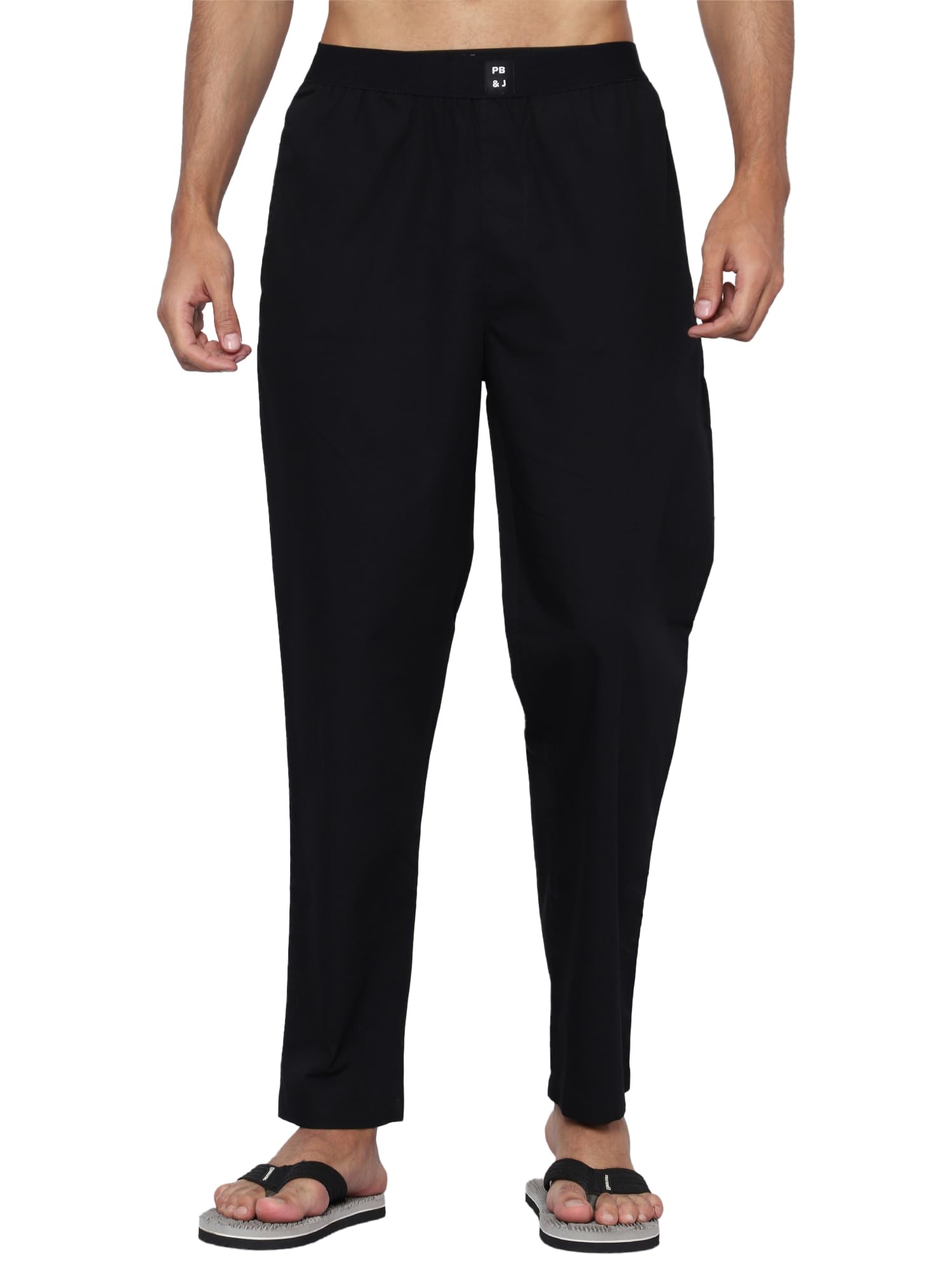 PB & J Stretch Cotton Fit Regular Pyjamas for men | Premium Cotton Lower | Pajama Lounge Pants for Men With Black Elasticated Waist