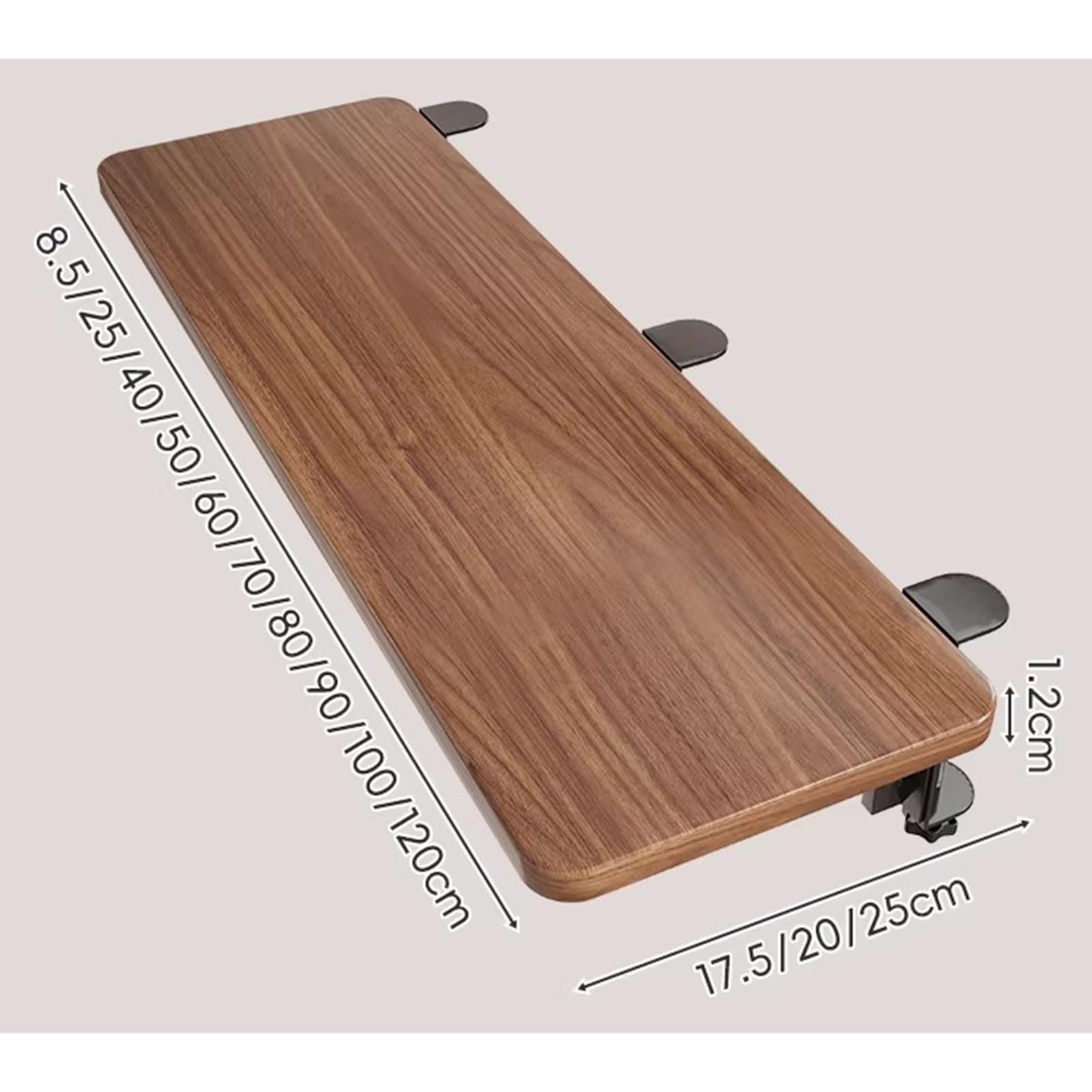 Prolunga Ergonomica per Scrivania, Prolunga per Scrivania da Computer, Ripiano per Tastiera, Braccioli, für Zuhause und Büro Stanzfrei(70x25cm)