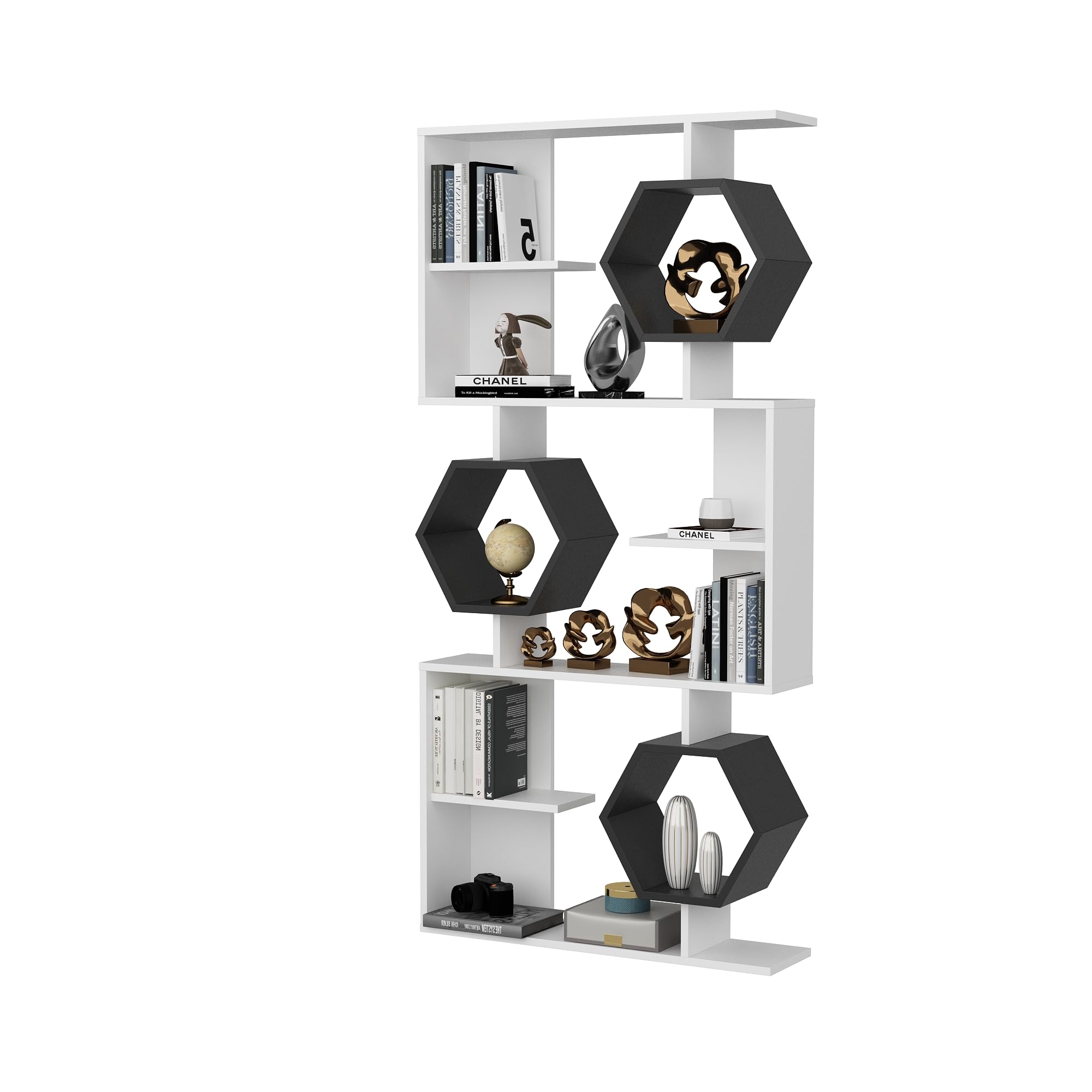 DECOROTIKA - Darla Bookcase Bookshelf Shelving Unit Display Unit