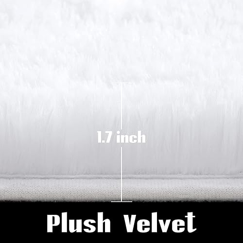 Miniatura 135 de Jelymark - Alfombra de interior peluda, mullida y supersuave para dormitorio, de 3 x 5 pies, para sala de estar, decoración del hogar, dormitorio