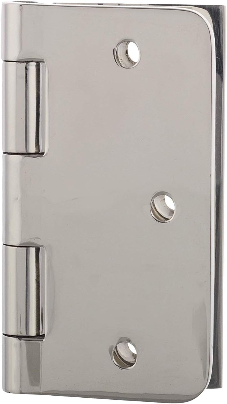 s siskcon 3 Stainless Steel Door Hinges Security Lock Pin Hinges 3.5'' X 3.5'' Mirror Polished Finish 353525RS-SP-32 1/4 Radius Square Heavy Duty - Pack of 1