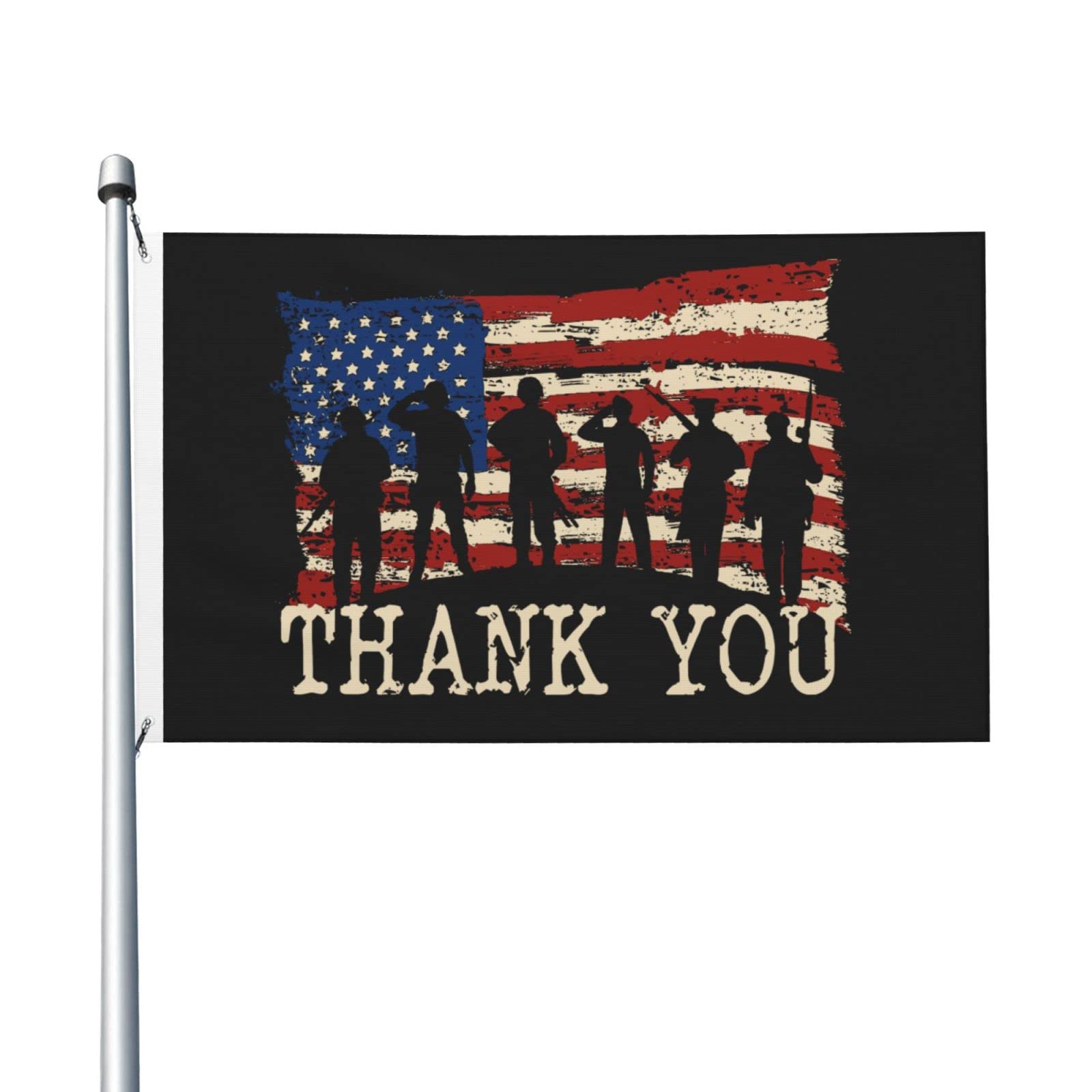 Thank You Veterans Flag 3X5 Ft Double Sided Garden Flag Banner Outdoor Indoor Hanging Decoration