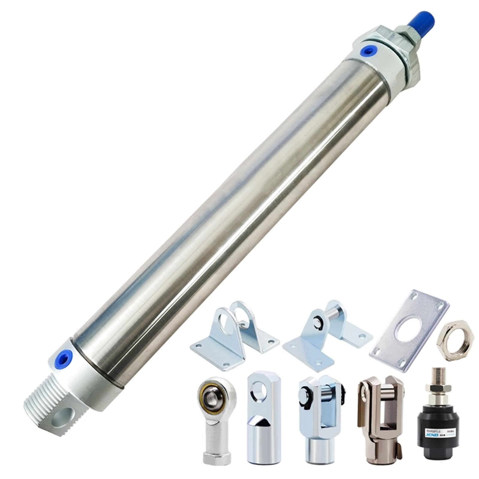 Pneumatischer Luftzylinder, 40 mm Bohrung, Edelstahl, doppeltwirkend, Mini-Rundzylinder MA40x25-CA-S, MA40x50-CA-S, MA40x500-CA-S, Zylinder und Y, 1 Stück(MA40x25-CA-S)