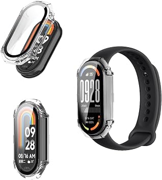 For Xiaomi Smart Band 10 Compatible Case SUNZHXIN PC Rubber Reflection Reduction Full Protection Hydrophobic Oleophobic Drop Prevention Anti-Scratch Yellowing Anti-Fingerprint Easy Installation Case