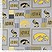 College Grey University of Iowa Hawkeyes Grey Patchwork Print Fleece Fabric By the Yard