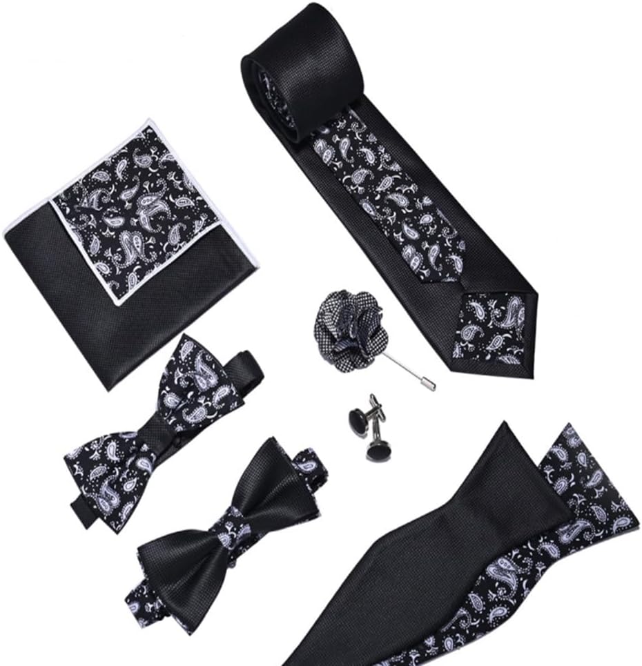 7-piece Set, Suit-style Floral Gift,Men's Tie, Cufflinks, Square Scarf