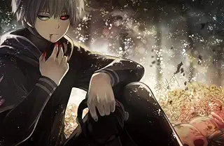 ダイヤモンド アートキット,Tokyo Ghoul Kaneki Ken Anime, 5D ダイヤモンドペインティング 塗装フルドリル手作り絵画刺繍手芸キット