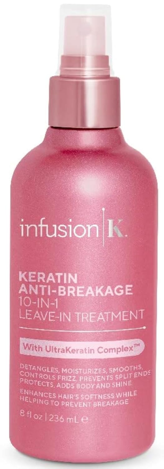 Anti-Breakage 10-in-1 Leave In Treatment with UltraKeratin Complex – Detangle, Moisturize, Control Frizz, Repair Split Ends | Prevent Breakage | Color Safe | Paraben & Sulfate Free (8 oz)