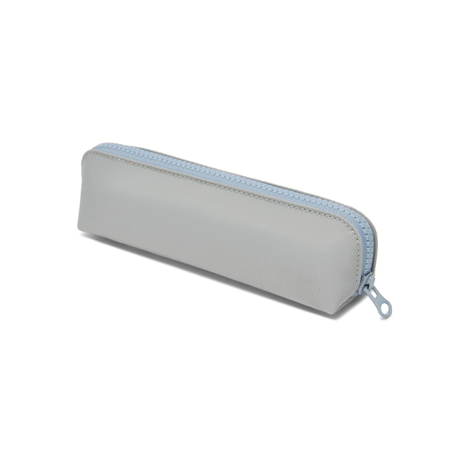 YONBEN Nylon Pencil Case Simple Color Bag Zipper Lightweight Storage (Light Gray,Oxford Cloth) — image 1